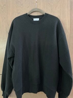 Raey Black Oversized Sweatshirt | Relaxed Fit Crewneck